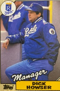 Player card of Dick Howser managing the Kansas City Royals.